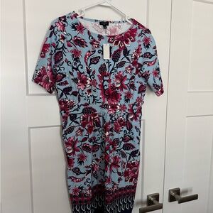 NWT! Talbots Floral Print Dress with Short Sleeves